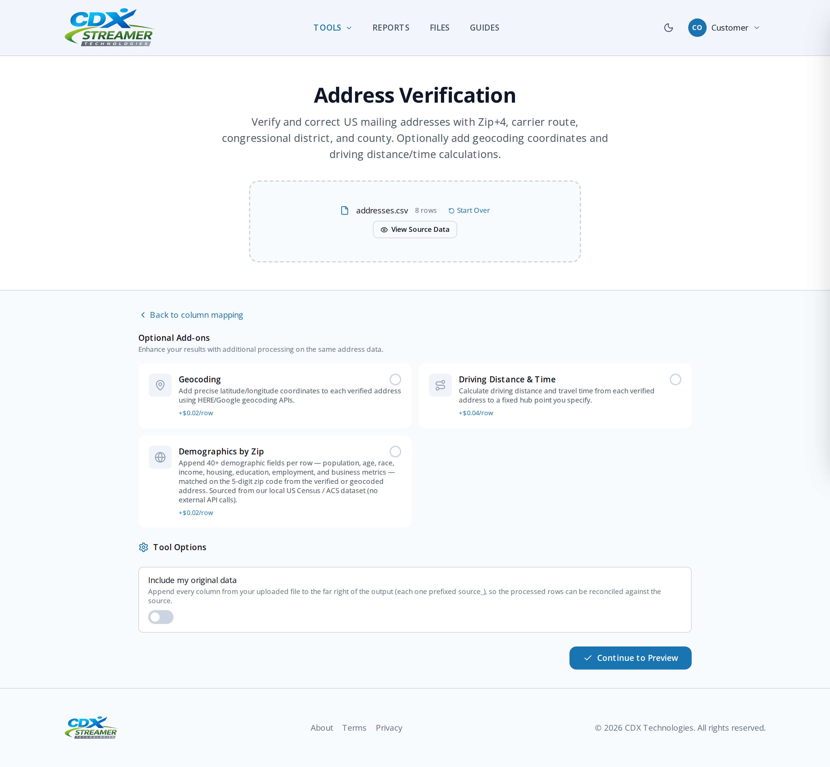 Address Verification: Configure options & add-ons